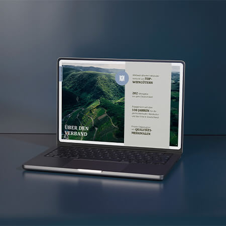 Darstellung einer PowerPoint-Präsentation auf einem Laptop