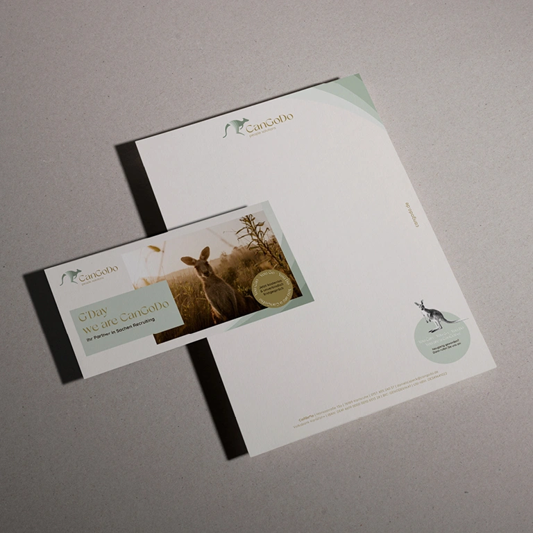 Briefpapier und Flyer von CanGoDo