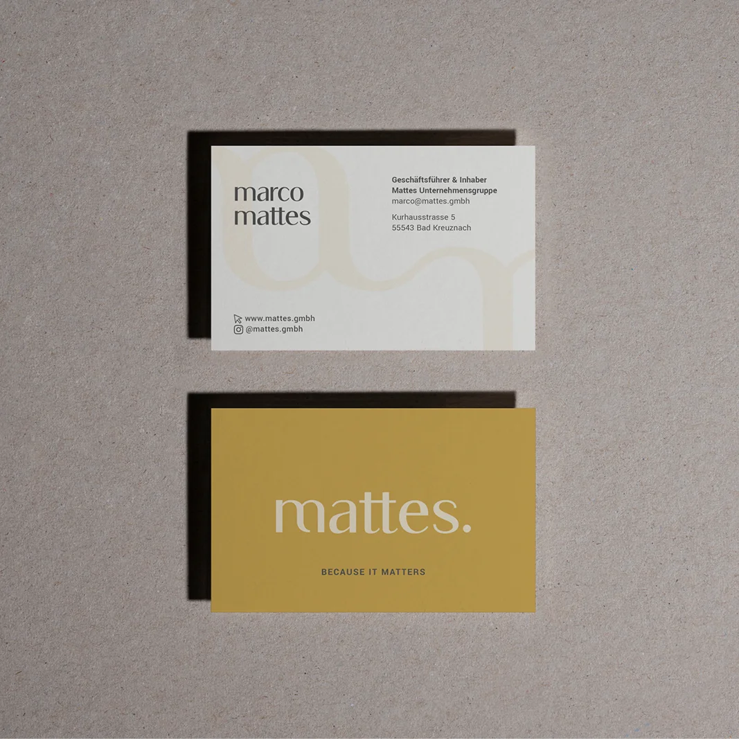 Visitenkarte von Mattes