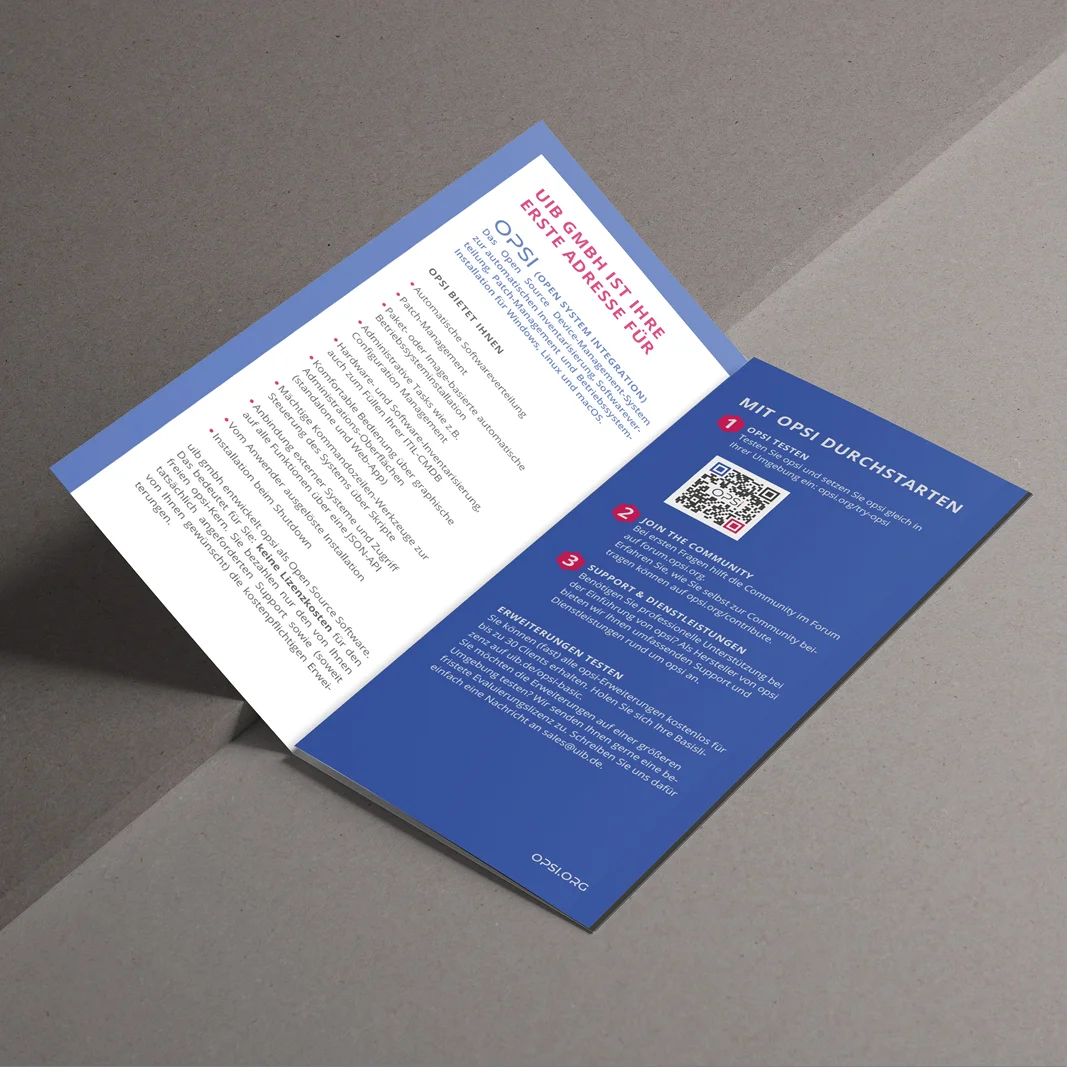 aufgeschlagener UIB-Flyer