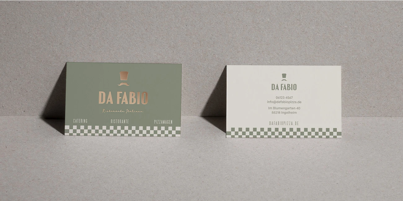 Visitenkarten des Restaurants Da Fabio