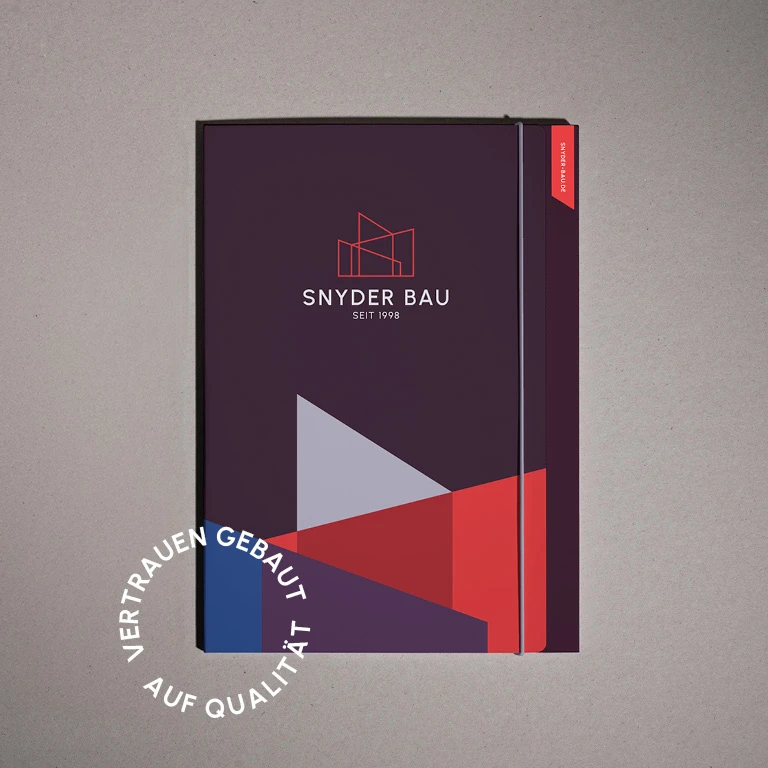 Mappe der Firma Snyder Bau